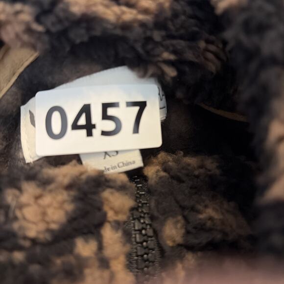 Koolaburra By Ugg Women's Leopard Fleece 1/4 Zip XS Teddy Bear Cozy Warm Winter - Picture 11 of 12